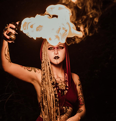 Ruby Imaculate palm torches